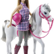 MATTEL BRB Panenka Barbie set žokejka s koníkem a doplňky plast