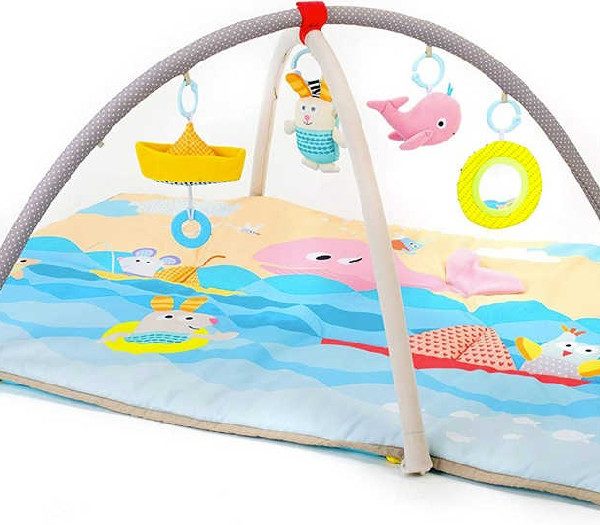 TAF TOYS Baby deka moře hrací koberec s hrazdou s aktivitami pro miminko