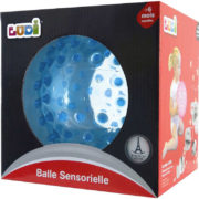 LUDI Baby míček senzorický modrý s výstupky relaxační balonek pro miminko