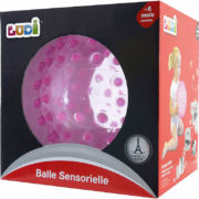 LUDI Baby míček senzorický růžový s výstupky relaxační balonek pro miminko