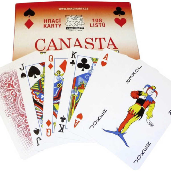 Hra Canasta hrací karty v papírové krabičce