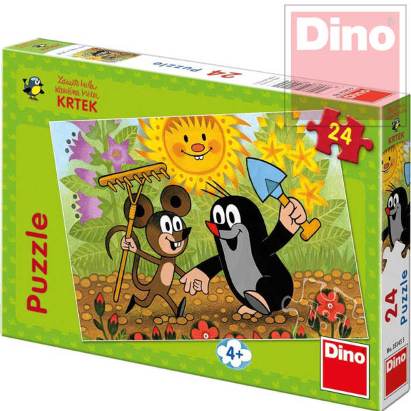 DINO Puzzle 24 dílků Krtek a Myška (Krteček) 26x18cm v krabici