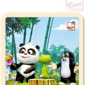 BINO DŘEVO Puzzle (Krteček) Krtek a Panda v lese 4 dílky