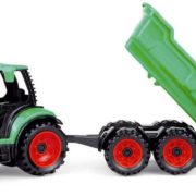 LENA Truckies traktor funkční s vlečkou 32cm set s panáčkem v krabici 1625