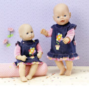 ZAPF CREATION Dolly Moda šatičky džínové pro panenku miminko 38-46cm