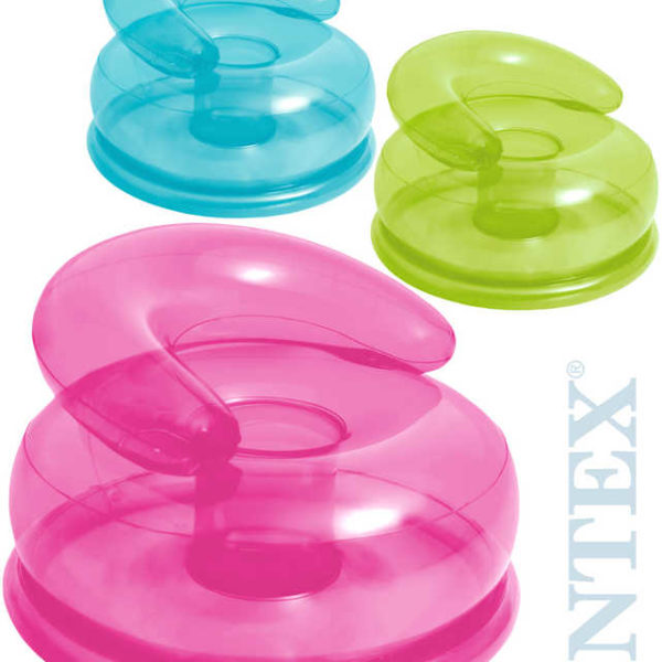 INTEX Křesílko dětské nafukovací 66x42cm transparentní 3 barvy 48509