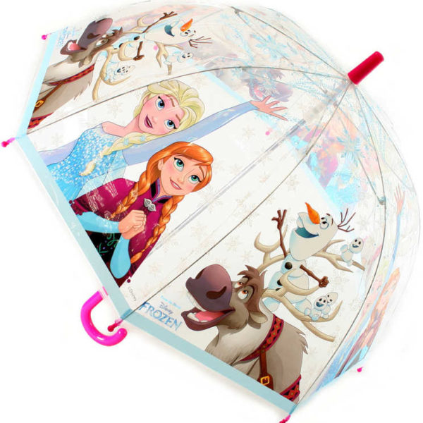 Deštník dětský průhledný Frozen (Ledové Království) mechanický v sáčku