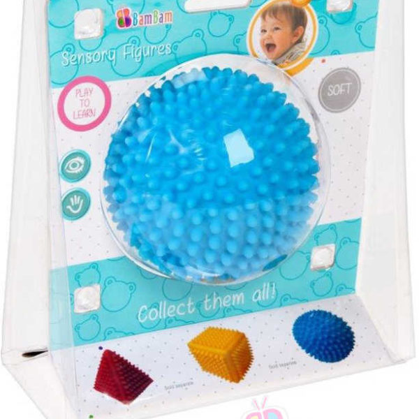 ET BAM BAM Baby Míček senzorický soft gumový s bodlinkami pro miminko