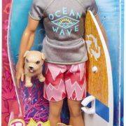 MATTEL BRB Barbie panák Ken magický delfín set s prknem a pejskem plast MATTEL BRB Barbie panák Ken magický delfín set s prknem a pejskem plast