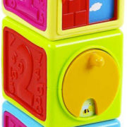 Baby hravé kostky barevné naučné set 3ks s aktivitami pro miminko plast