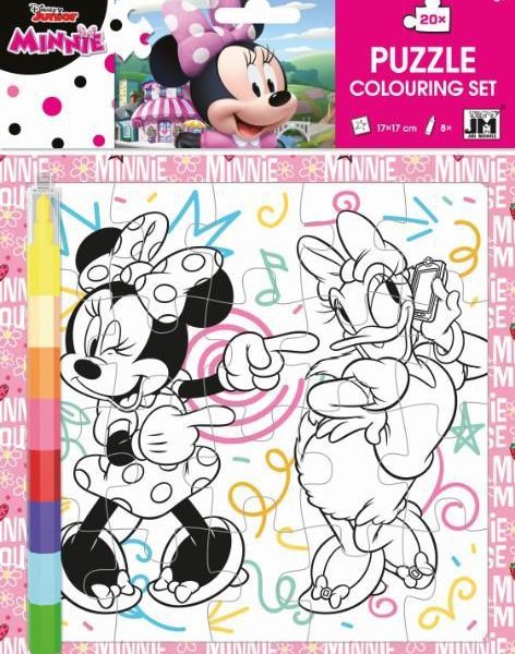 JIRI MODELS Omalovánkové puzzle set s voskovkami Disney Minnie Mouse