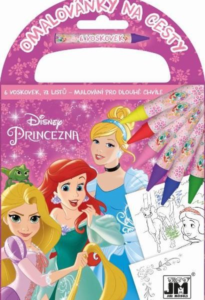 JIRI MODELS Omalovánky na cesty Disney Princezny set s voskovkami a držátkem