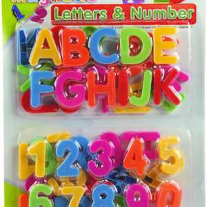 Čísla a písmenka barevná magnetická 4cm set v sáčku plast