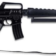 Puška policejní útočná 72cm černý samopal kovový M-118 v krabici