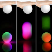Míček skákající svítící duhový 5,5cm náhodně mení barvu na baterie LED Světlo
