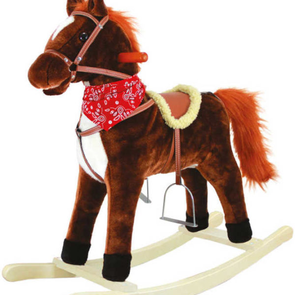 BINO Houpací koník (kůň) Goldy se zvukovými a pohybovými efekty Zvuk