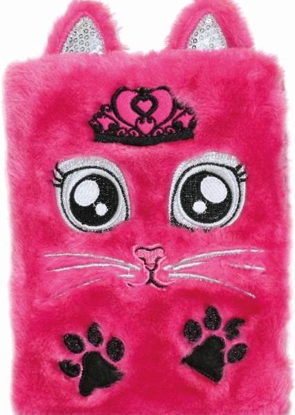 JIRI MODELS Deník plyšový holčičí Růžová kočka 160 stran