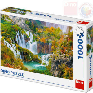 DINO Puzzle 1000 dílků Plitvická jezera 66x47cm skládačka v krabici