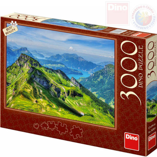 DINO Puzzle 3000 dílků Švýcarsko 117x84cm skládačka v krabici