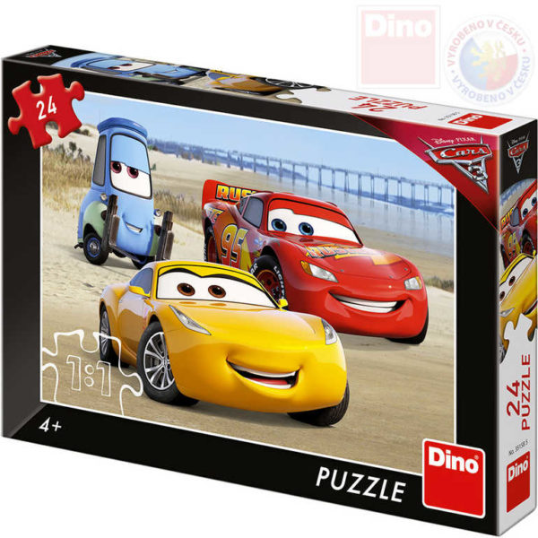 DINO Puzzle 24 dílků Cars 3 (Auta) 26x18cm skládačka v krabici