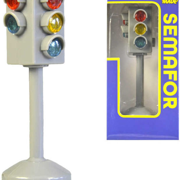 City Collection semafor na baterie plastový 12cm Světlo Zvuk v krabici