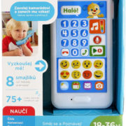 FISHER PRICE Baby interaktivní telefon chytrý Emoji CZ Světlo Zvuk pro miminko