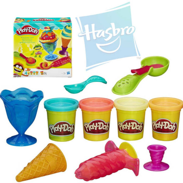 HASBRO PLAY-DOH Modelína Výroba zmrzliny set 4 kelímky set s pohárky a doplňky
