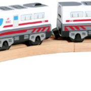 BINO Vlak rychlostní set lokomotiva + vagonek na baterie v krabici