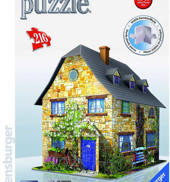 RAVENSBURGER Puzzle 3D model anglický domek 216 dílků skládačka v krabici