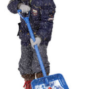 JOHN Lopata dětská na sníh 80cm hráblo modré Spiderman plast