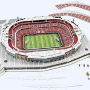 NANOSTAD 3D Puzzle model fotbalový stadion FC Arsenal anglie 108 dílků