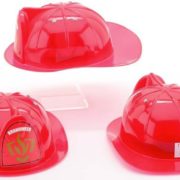 Přilba dětská hasičská helma červená plast