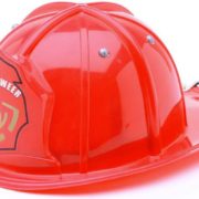Přilba dětská hasičská helma červená plast