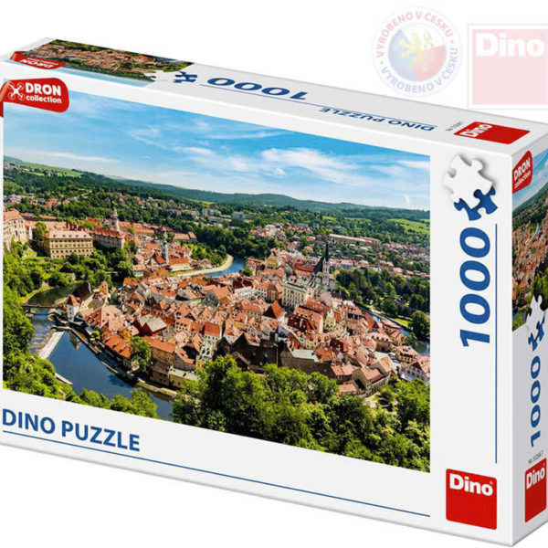 DINO Puzzle 1000 dílků Český Krumlov dron collection 66x47cm skládačka v krabici