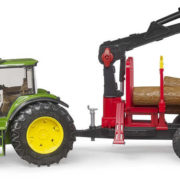 BRUDER 03054 (3054) Set traktor John Deere 7930 + přepravník na dřevo s kládami