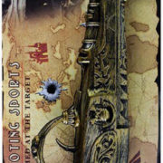 Pistole dětská 30cm pirátská bambitka zdobená plast na kartě