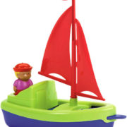 ECOIFFIER Plachetnice loďka 24cm s námořníkem do vody plast 2 barvy