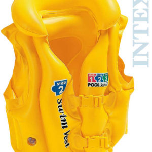 INTEX Vesta dětská s límcem nafukovací žlutá plavací do vody 58660
