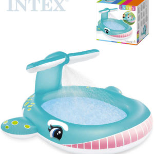 INTEX Baby bazének se sprchou velryba nafukovací brouzdaliště 57440