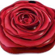 INTEX Lehátko nafukovací Rudá růže 137x132cm matrace s úchyty na vodu 58783