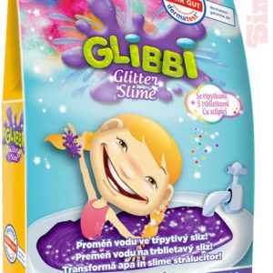 SIMBA Glibbi prášek fialový třpytivý 150g na výrobu slizu do vany v sáčku
