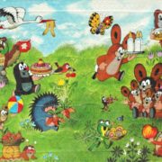 Pěnové puzzle na zem do vany měkké 27x19cm Krtek (Krteček) 12 dílků 2 druhy Pěnové puzzle na zem do vany měkké 27x19cm Krtek (Krteček) 12 dílků 2 druhy