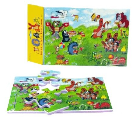 Pěnové puzzle na zem do vany měkké 27x19cm Krtek (Krteček) 12 dílků 2 druhy Pěnové puzzle na zem do vany měkké 27x19cm Krtek (Krteček) 12 dílků 2 druhy