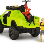 DICKIE Auto jeep Ford Raptor set s kolem s figurkou a doplňky na baterie Světlo Zvuk