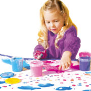 SES CREATIVE Barvy dětské prstové Trendy set 4x150ml holčičí v kelímku