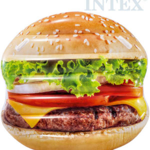 INTEX Lehátko nafukovací Hamburger 145x142cm matrace s úchyty na vodu 58780