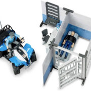 BRUDER 62730 Bworld Policejní stanice set čtyřkolka se 2 figurkami a doplňky 1:16